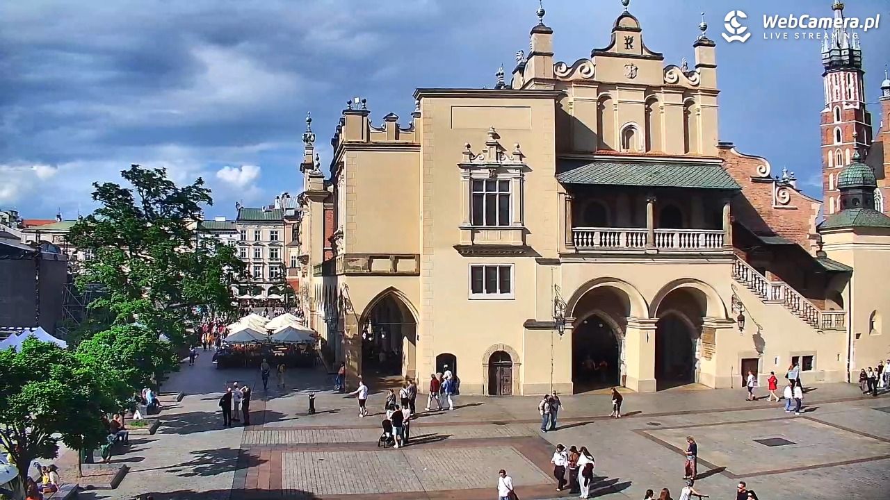 Kraków - widok na Rynek Główny - 13 czerwiec 2026, 17:09