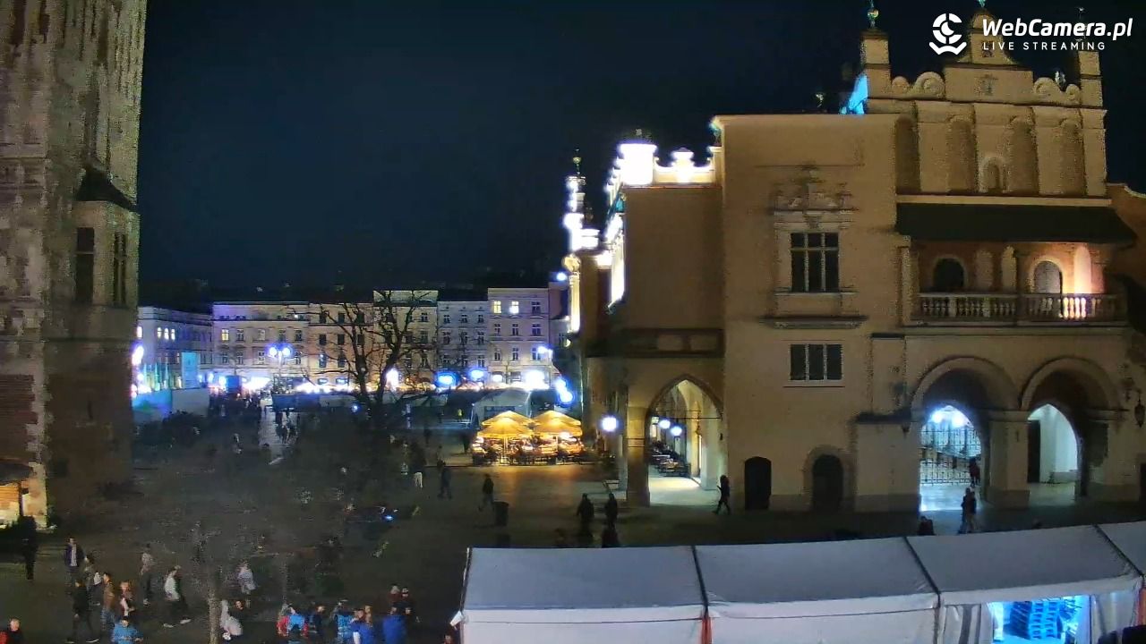Kraków - widok na Rynek Główny - 18 kwiecień 2026, 20:49