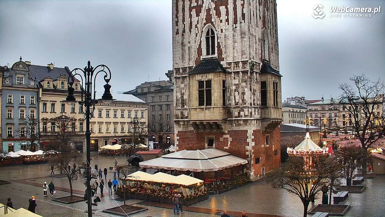 Kraków - widok na Rynek Główny - 23 grudzień 2025, 14:41