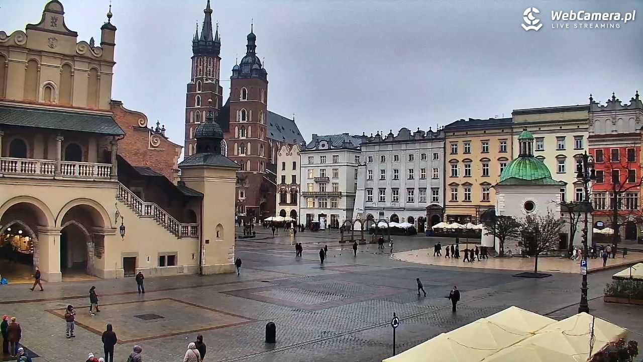 Kraków - widok na Rynek Główny - 23 grudzień 2025, 10:32