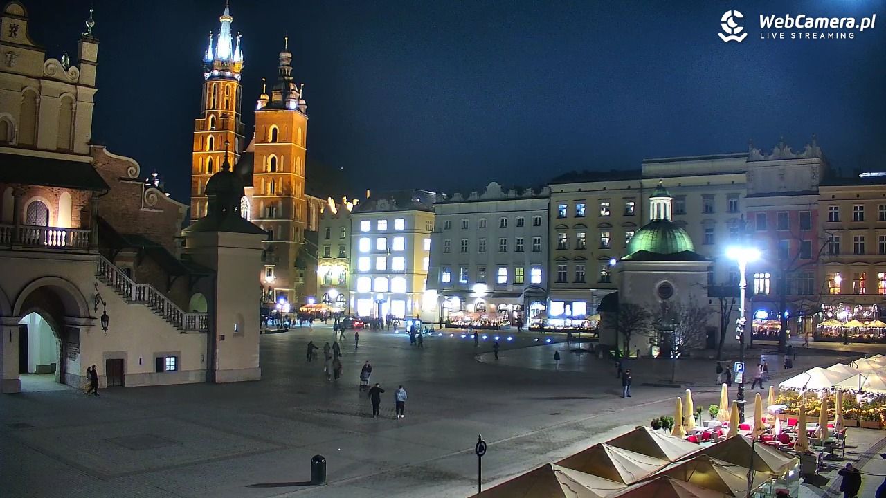 Kraków - widok na Rynek Główny - 03 marzec 2026, 19:56