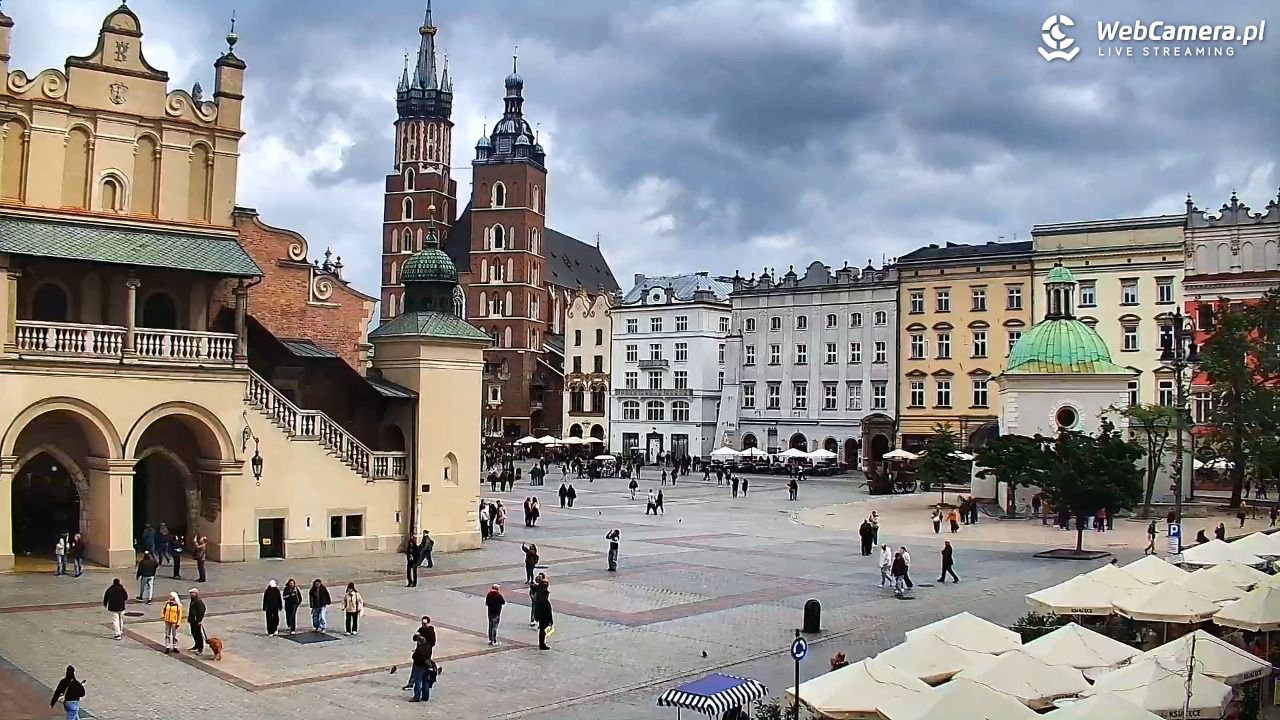 Kraków - widok na Rynek Główny - 23 wresień 2026, 12:13