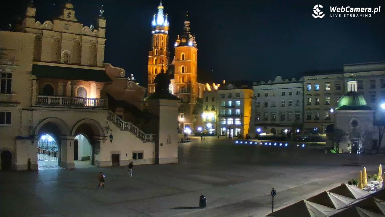 Kraków - widok na Rynek Główny - 04 marzec 2026, 00:02