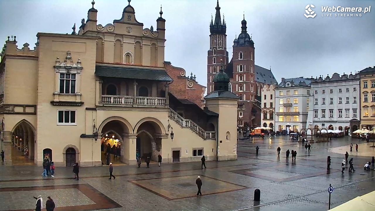 Kraków - widok na Rynek Główny - 23 grudzień 2025, 14:47