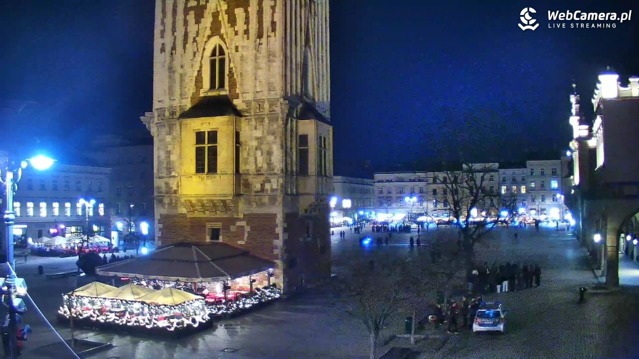 Kraków - widok na Rynek Główny - 03 marzec 2026, 19:49