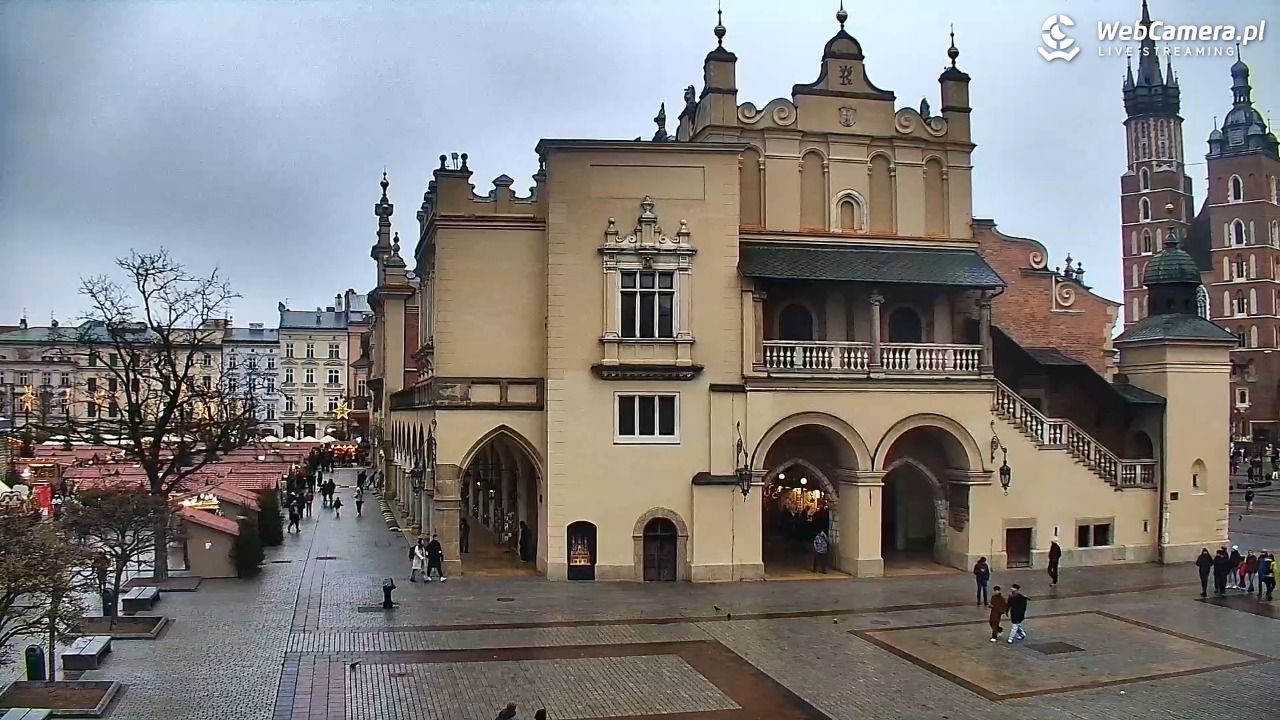 Kraków - widok na Rynek Główny - 23 grudzień 2025, 11:34
