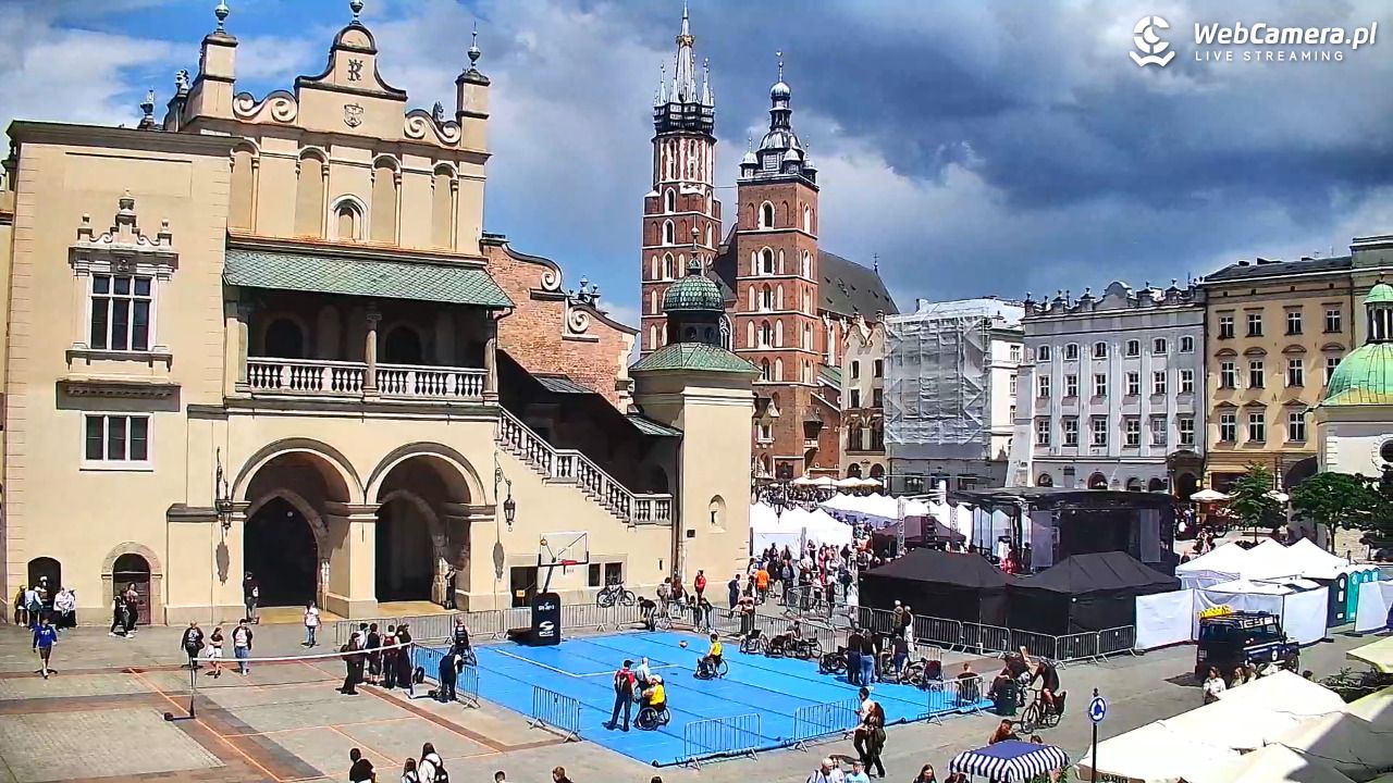 Kraków - widok na Rynek Główny - 12 czerwiec 2026, 14:05