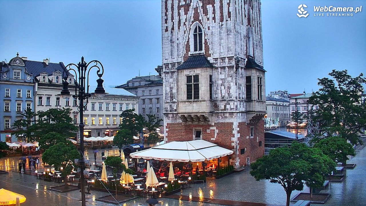 Kraków - widok na Rynek Główny - 09 czerwiec 2026, 20:25