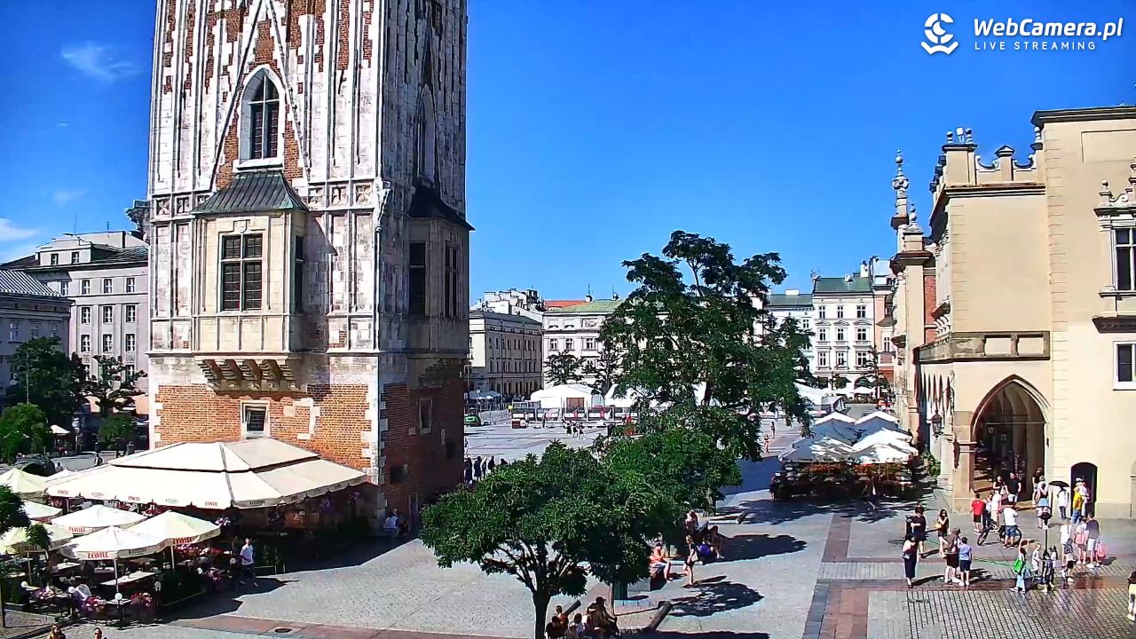 Kraków - widok na Rynek Główny - 29 lipiec 2026, 15:49