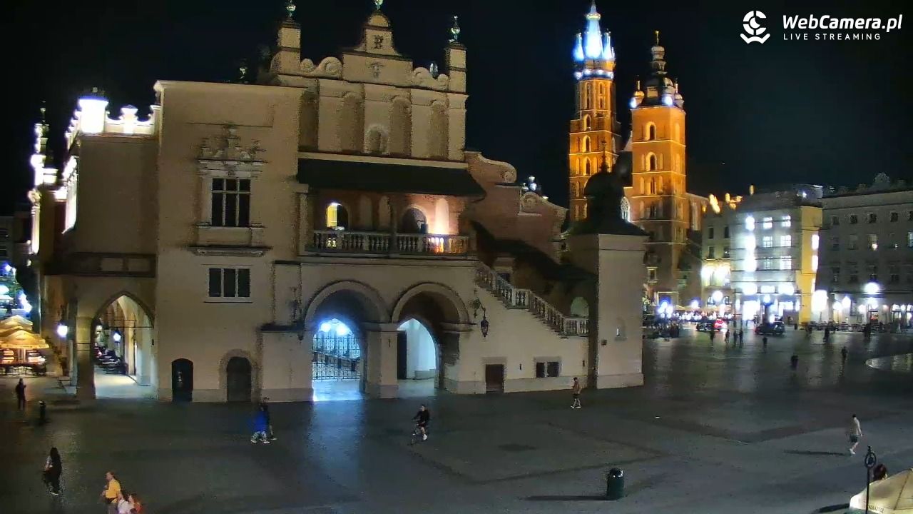 Kraków - widok na Rynek Główny - 02 czerwiec 2026, 22:31