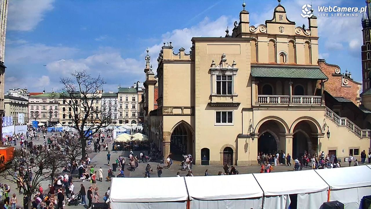 Kraków - widok na Rynek Główny - 19 kwiecień 2026, 12:40