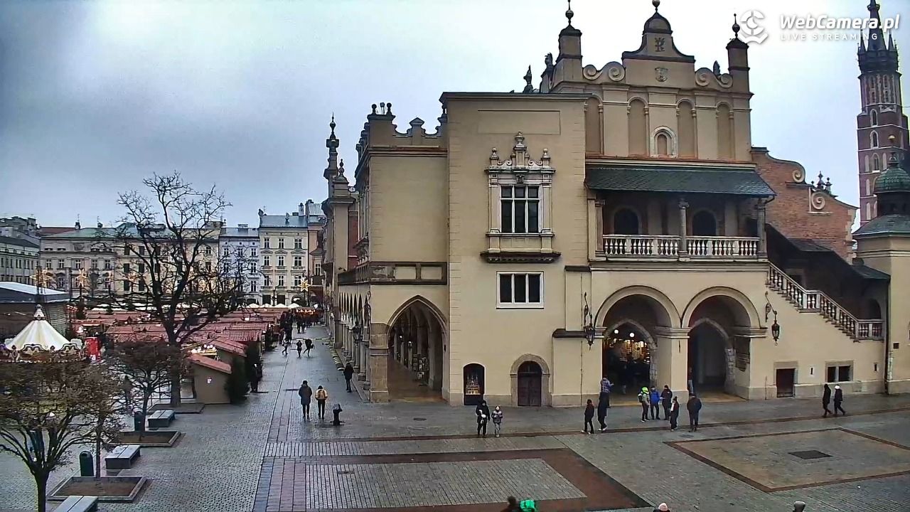 Kraków - widok na Rynek Główny - 23 grudzień 2025, 11:20