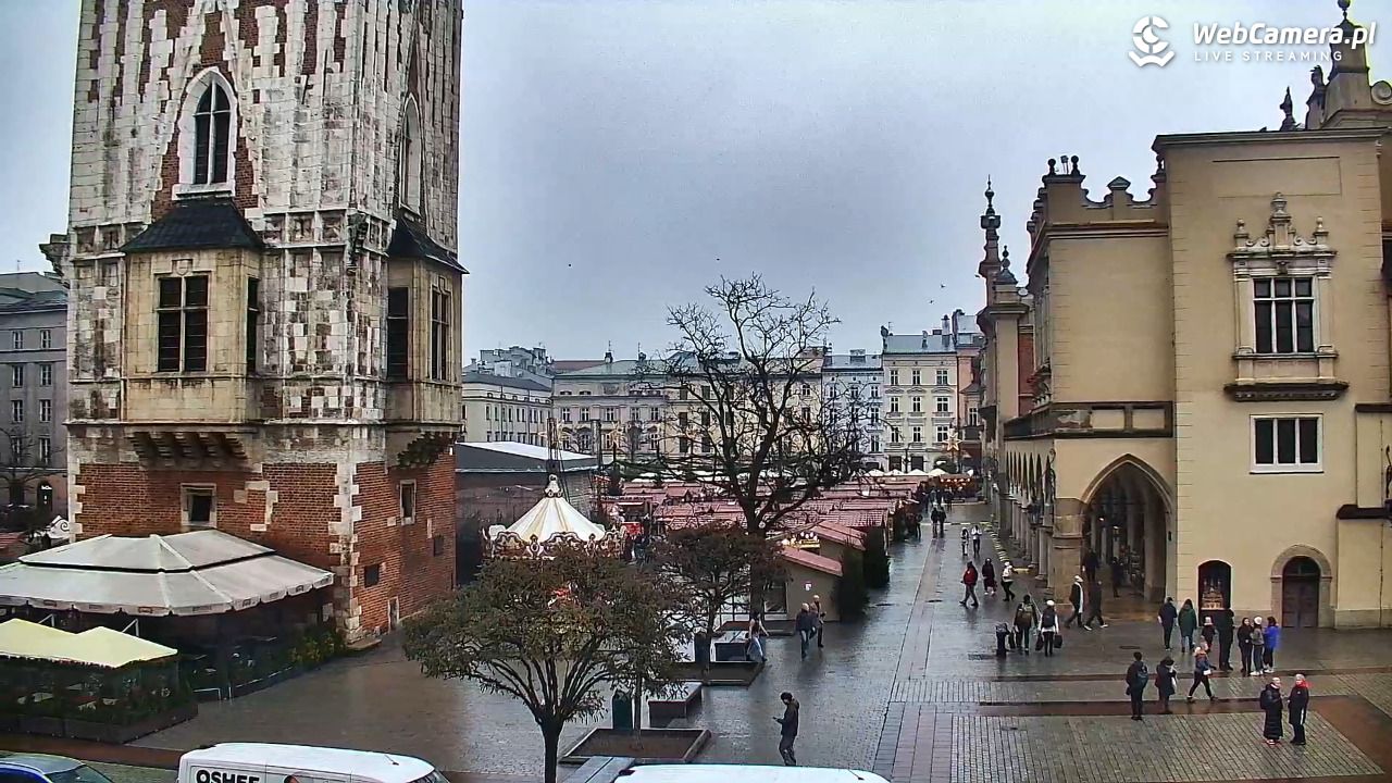 Kraków - widok na Rynek Główny - 21 grudzień 2025, 10:25