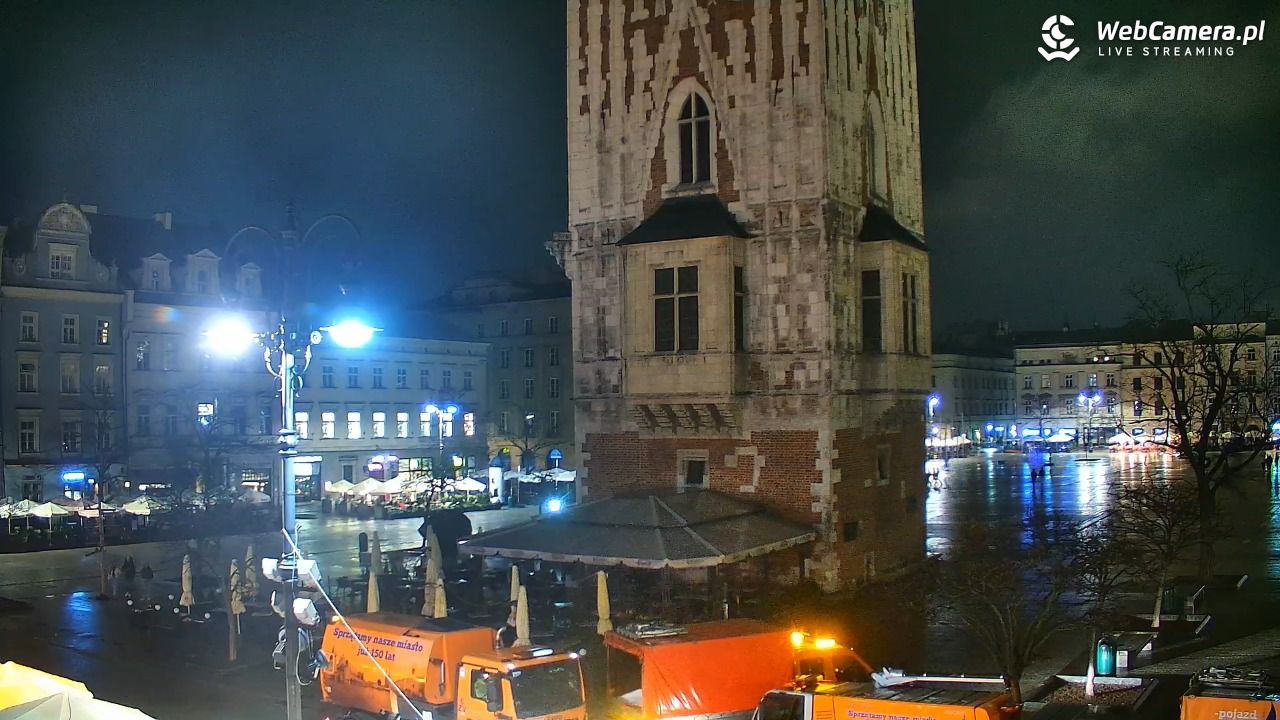 Kraków - widok na Rynek Główny - 19 kwiecień 2026, 23:17