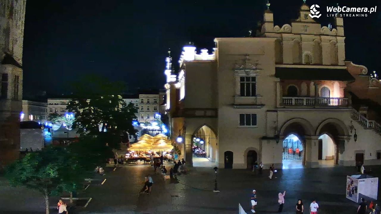 Kraków - widok na Rynek Główny - 31 lipiec 2026, 23:05