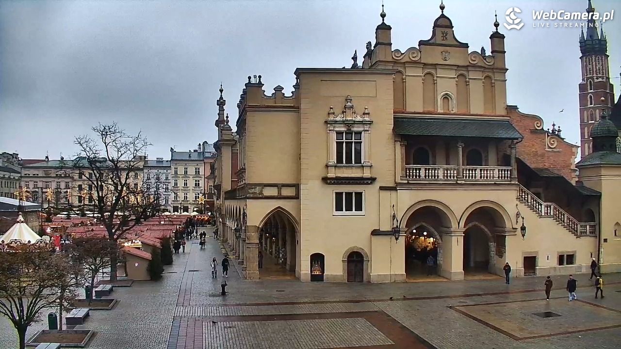 Kraków - widok na Rynek Główny - 23 grudzień 2025, 11:34
