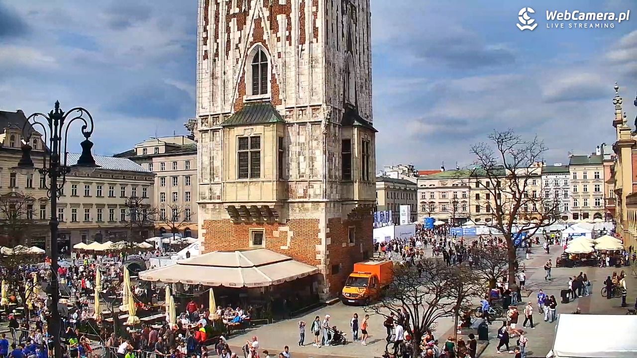 Kraków - widok na Rynek Główny - 19 kwiecień 2026, 14:36