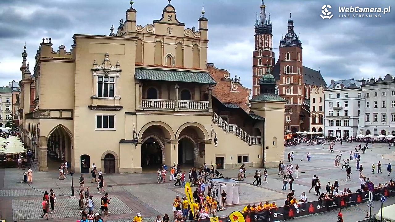 Kraków - widok na Rynek Główny - 02 sierpień 2026, 14:59