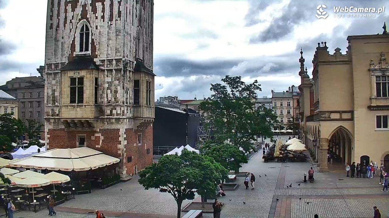 Kraków - widok na Rynek Główny - 11 czerwiec 2026, 12:36