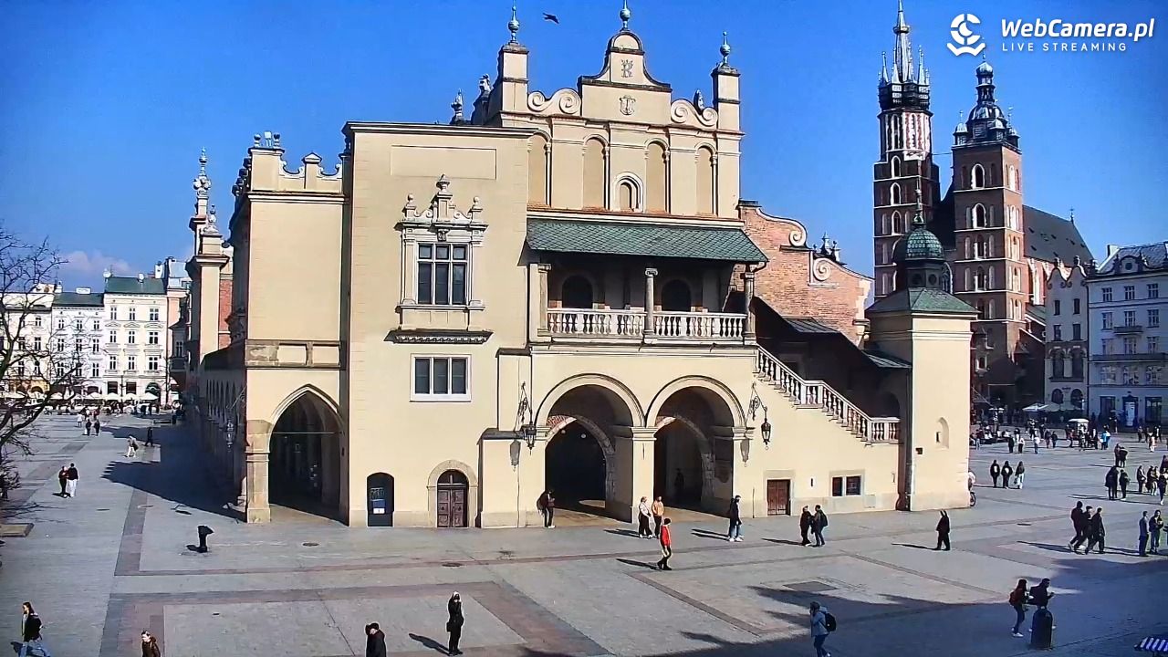 Kraków - widok na Rynek Główny - 04 marzec 2026, 12:29