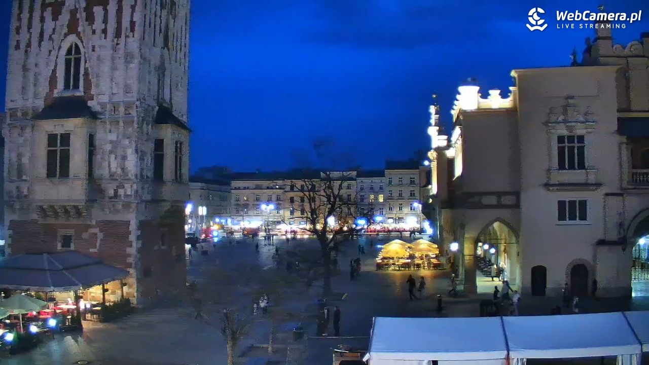 Kraków - widok na Rynek Główny - 19 kwiecień 2026, 20:11