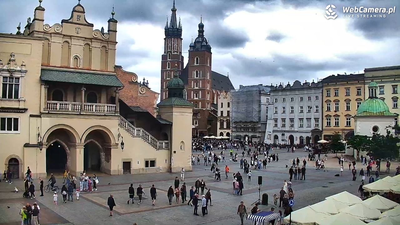 Kraków - widok na Rynek Główny - 04 czerwiec 2026, 12:10