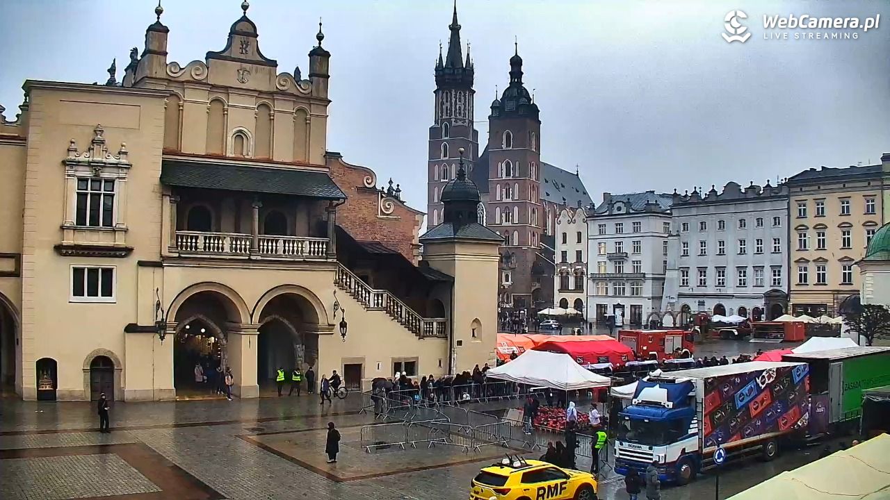 Kraków - widok na Rynek Główny - 21 grudzień 2025, 10:03