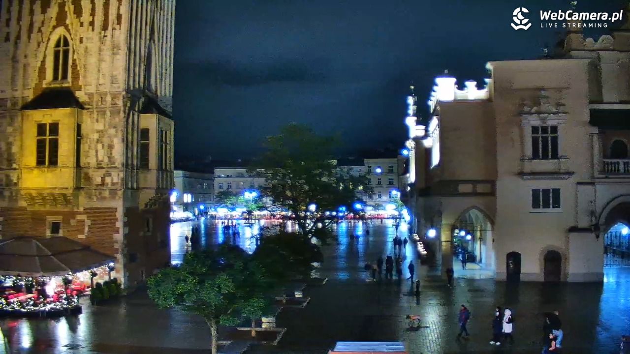 Kraków - widok na Rynek Główny - 24 październik 2025, 20:30