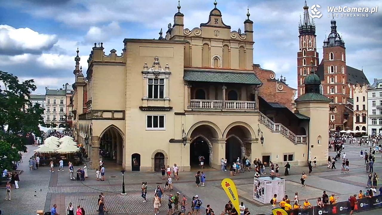 Kraków - widok na Rynek Główny - 02 sierpień 2026, 16:02