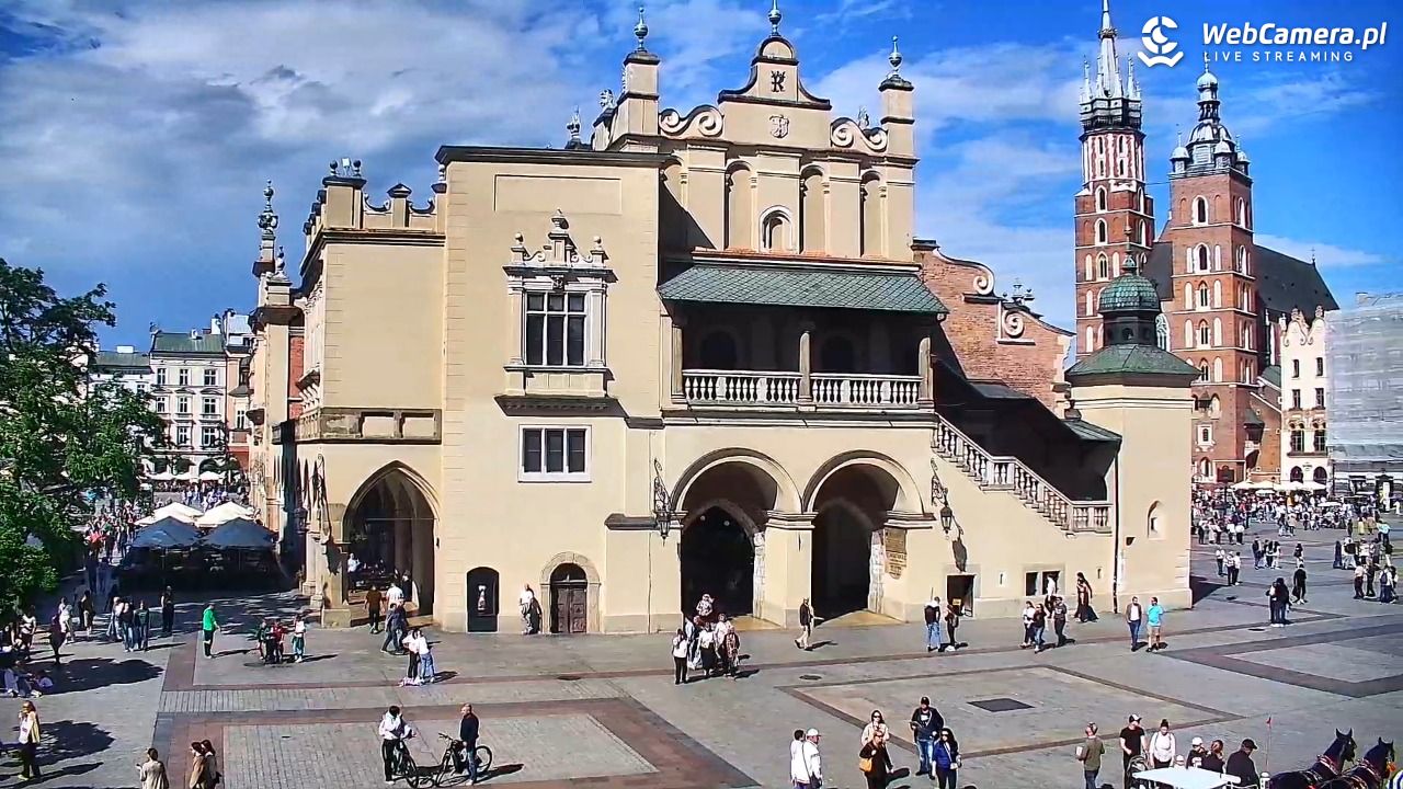 Kraków - widok na Rynek Główny - 13 czerwiec 2026, 16:12