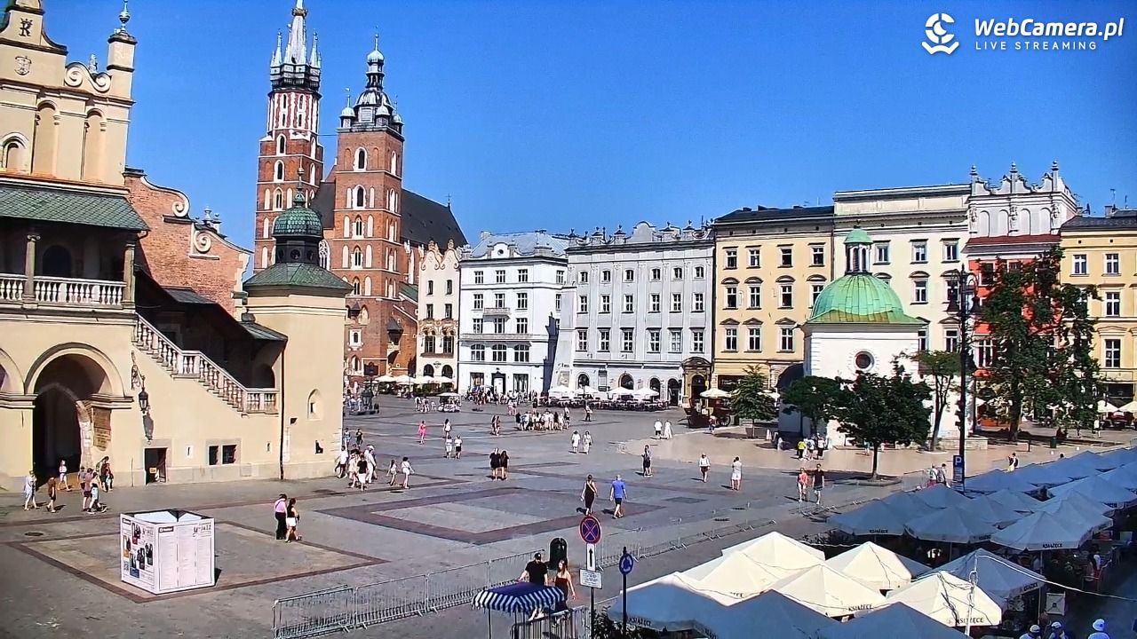 Kraków - widok na Rynek Główny - 31 lipiec 2026, 15:59