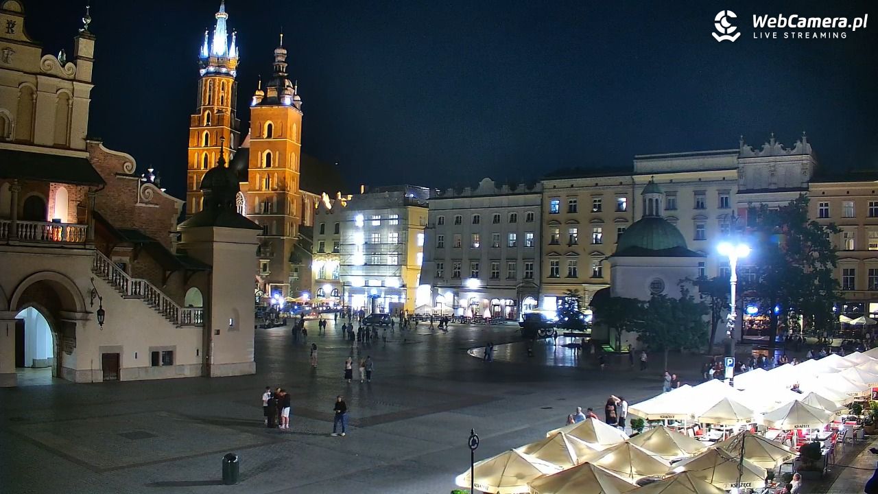Kraków - widok na Rynek Główny - 02 czerwiec 2026, 22:06
