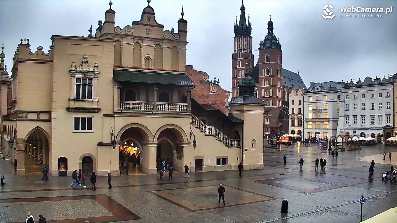 Kraków - widok na Rynek Główny - 23 grudzień 2025, 14:47