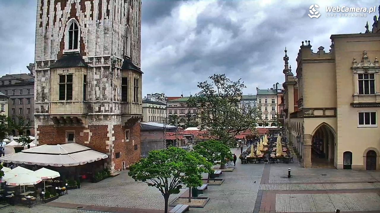 Kraków - widok na Rynek Główny - 17 maj 2025, 10:47