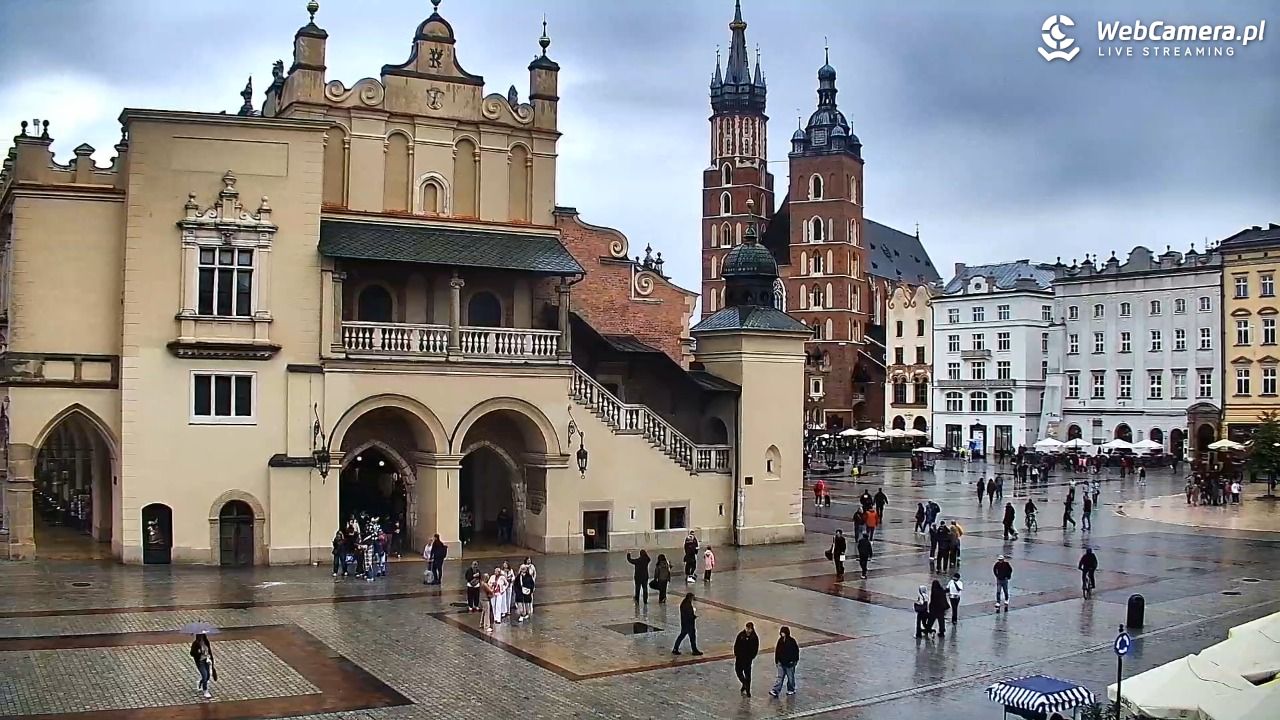 Kraków - widok na Rynek Główny - 24 wresień 2026, 11:37