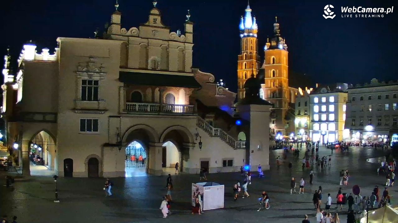 Kraków - widok na Rynek Główny - 29 lipiec 2026, 21:49