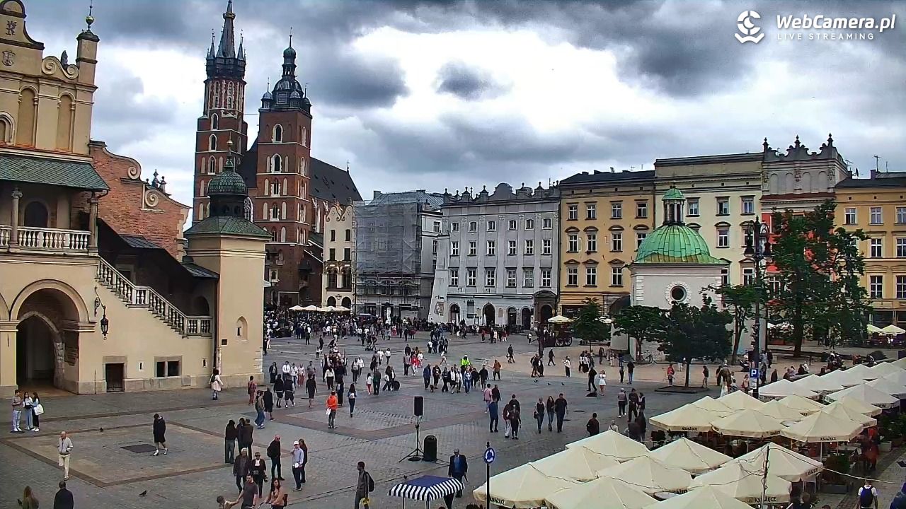 Kraków - widok na Rynek Główny - 04 czerwiec 2026, 12:10