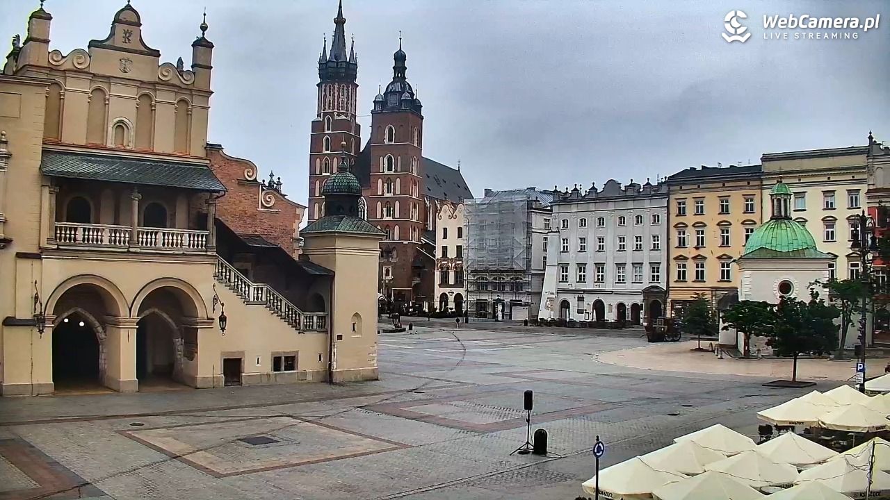 Kraków - widok na Rynek Główny - 04 czerwiec 2026, 06:23