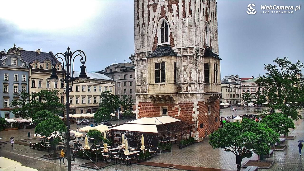Kraków - widok na Rynek Główny - 03 czerwiec 2026, 17:06