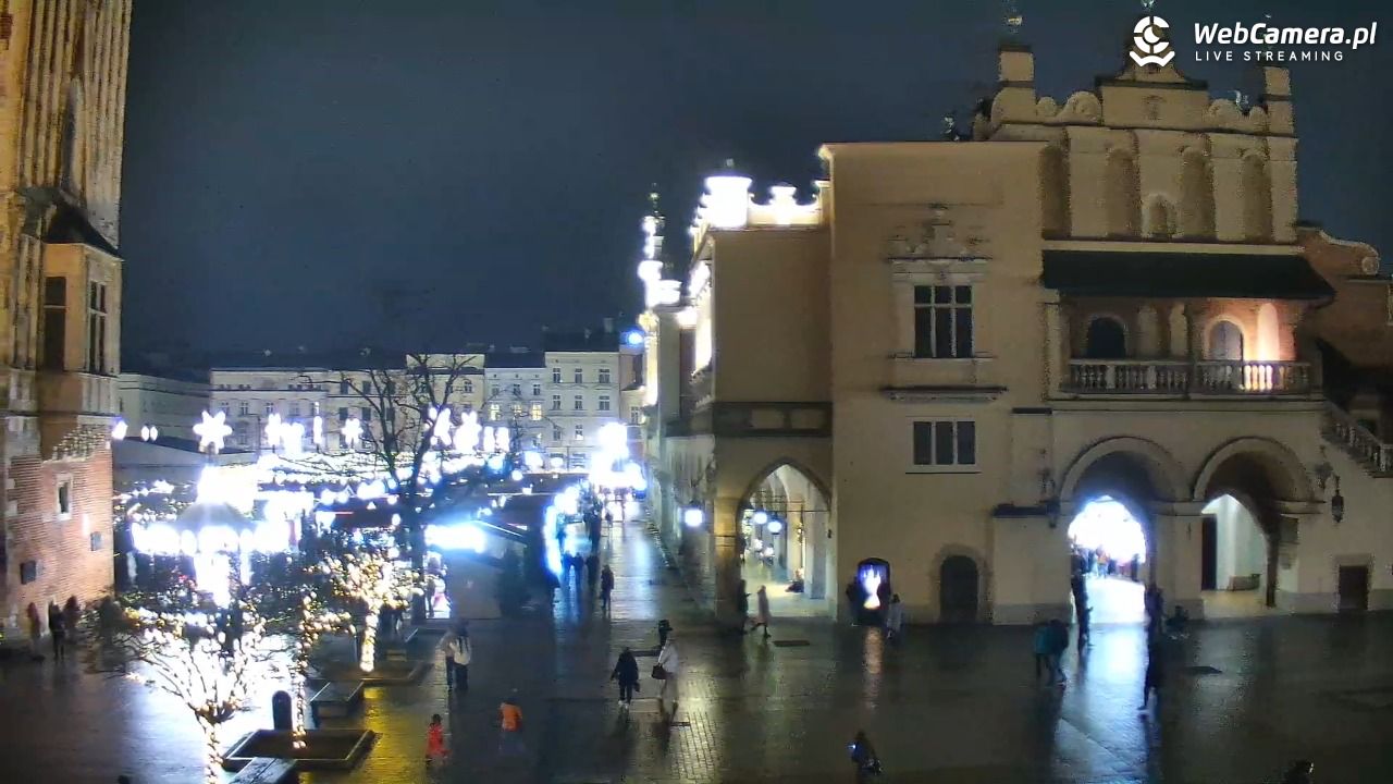 Kraków - widok na Rynek Główny - 23 grudzień 2025, 17:31