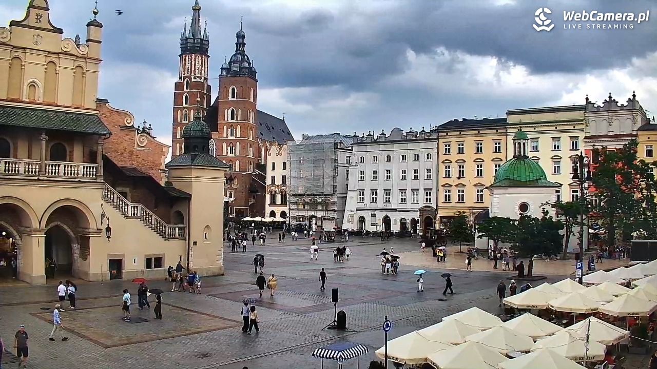 Kraków - widok na Rynek Główny - 03 czerwiec 2026, 16:41