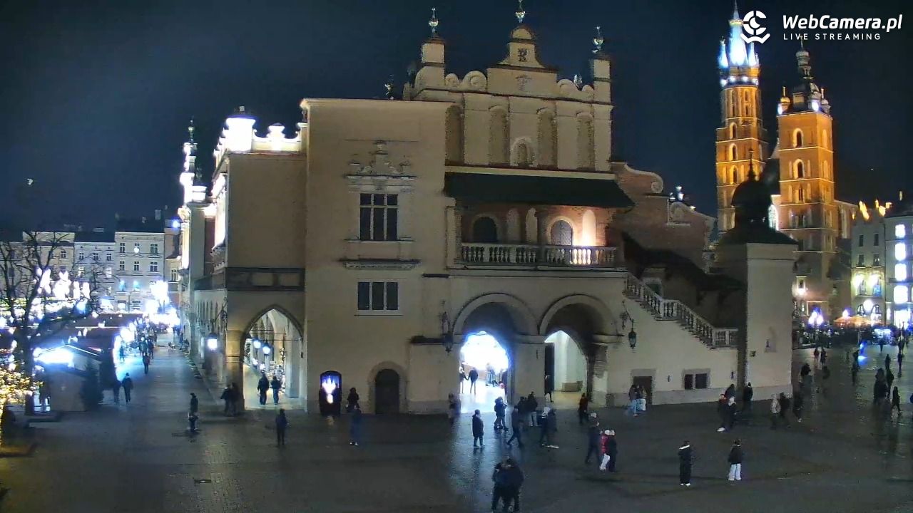Kraków - widok na Rynek Główny - 17 grudzień 2025, 16:59
