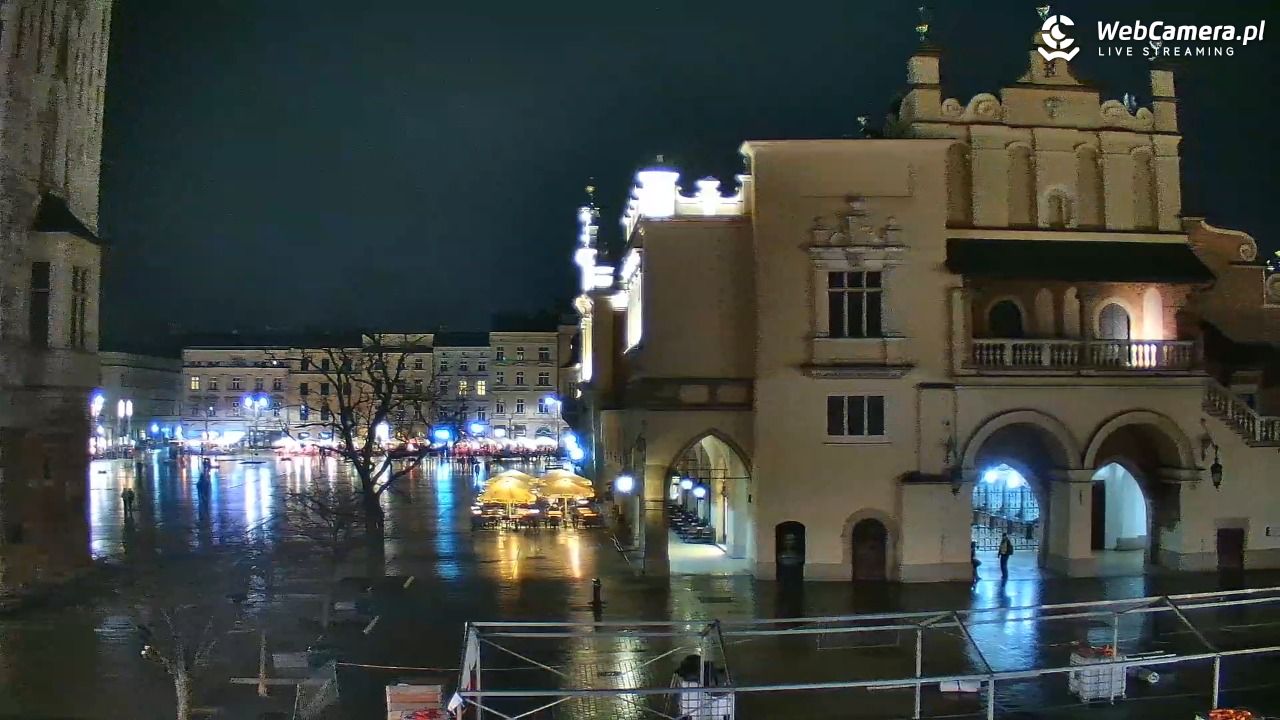 Kraków - widok na Rynek Główny - 19 kwiecień 2026, 21:19