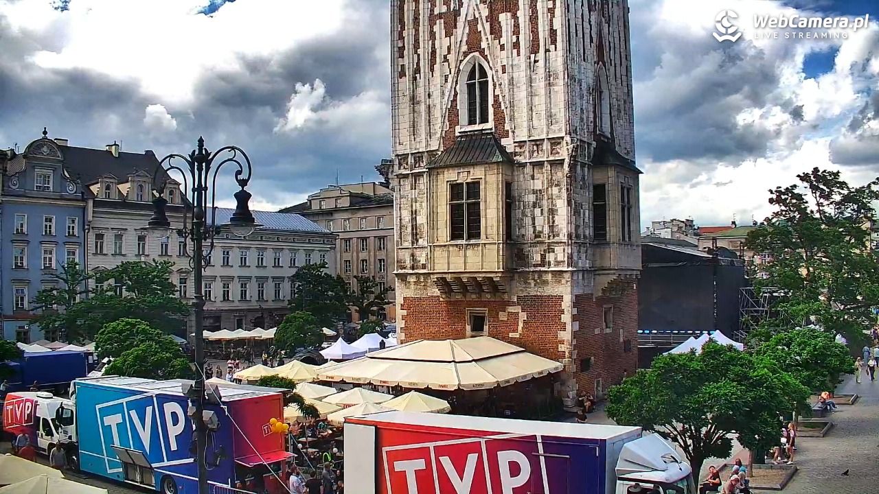 Kraków - widok na Rynek Główny - 13 czerwiec 2026, 16:39