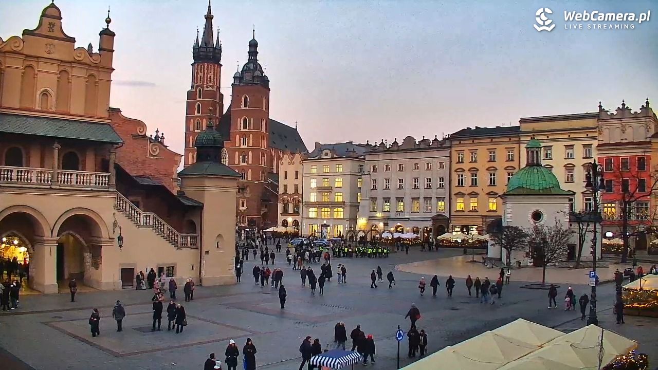Kraków - widok na Rynek Główny - 18 grudzień 2025, 15:48
