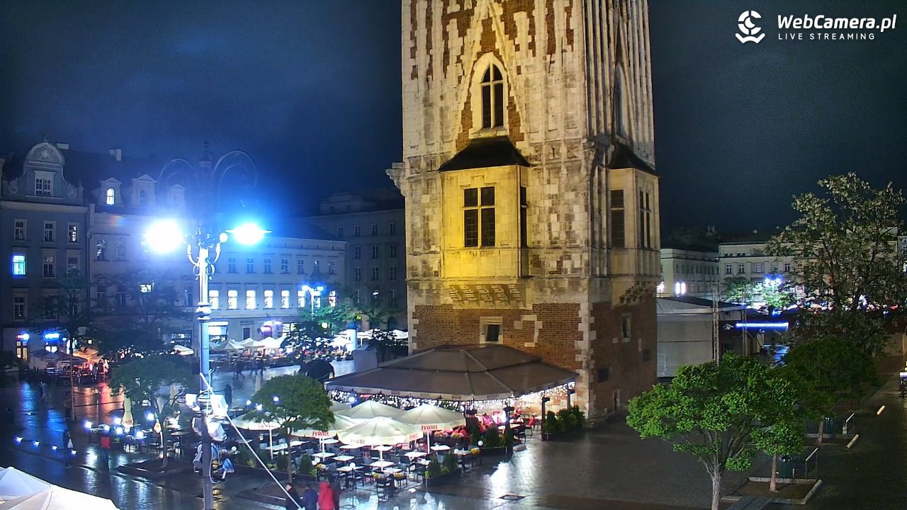 Kraków - widok na Rynek Główny - 15 maj 2025, 21:36