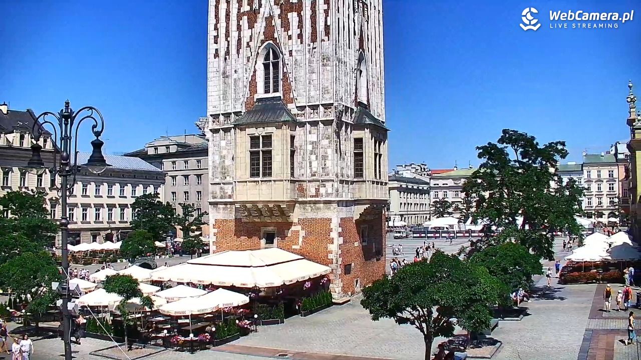 Kraków - widok na Rynek Główny - 29 lipiec 2026, 12:39