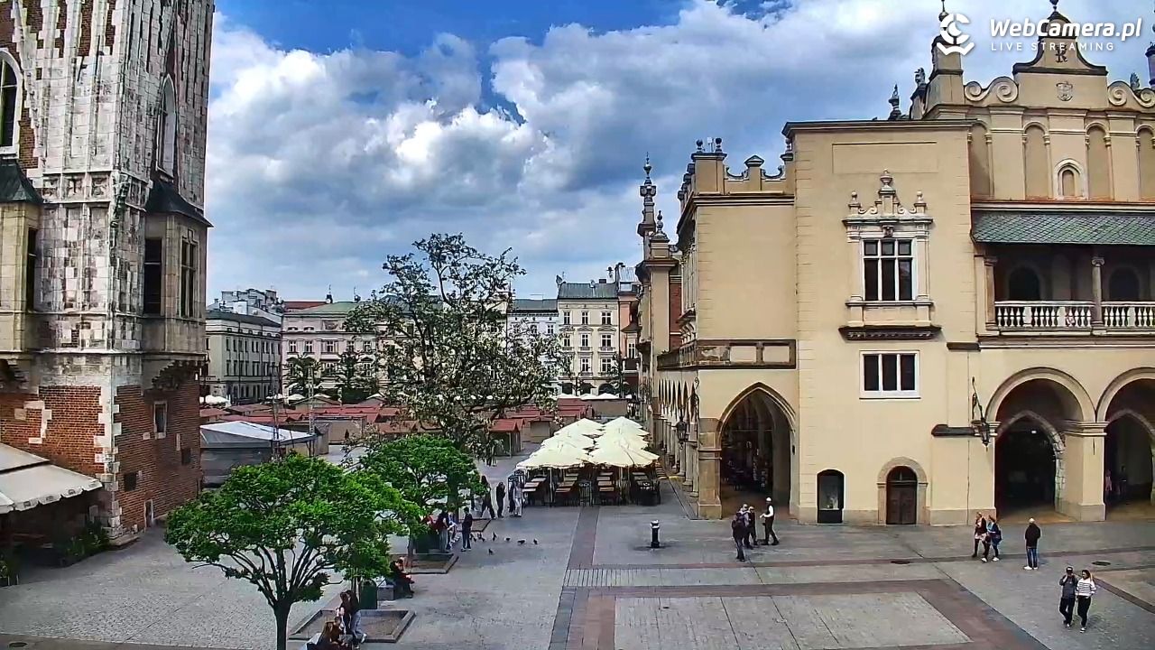 Kraków - widok na Rynek Główny - 14 maj 2025, 15:31