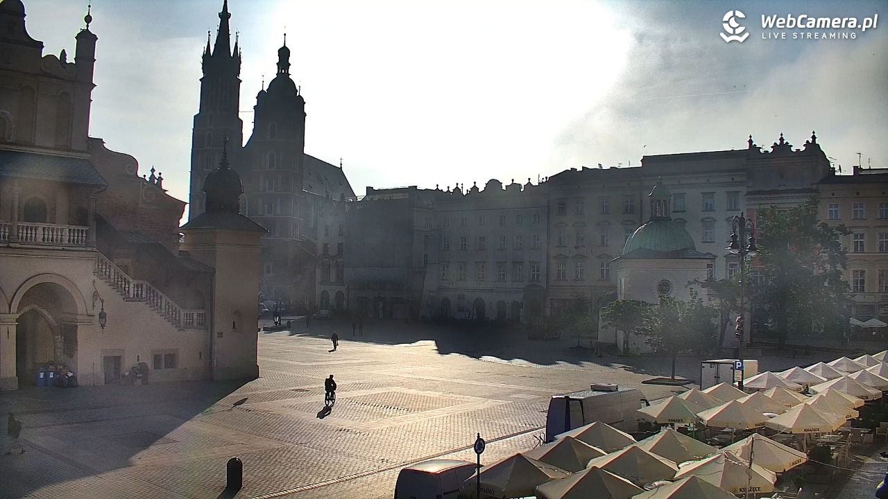 Kraków - widok na Rynek Główny - 03 czerwiec 2026, 07:04