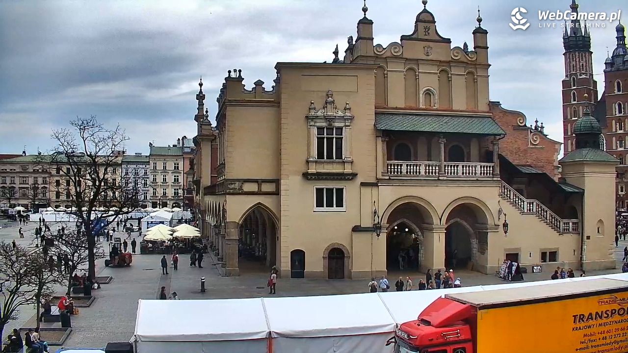 Kraków - widok na Rynek Główny - 19 kwiecień 2026, 17:10